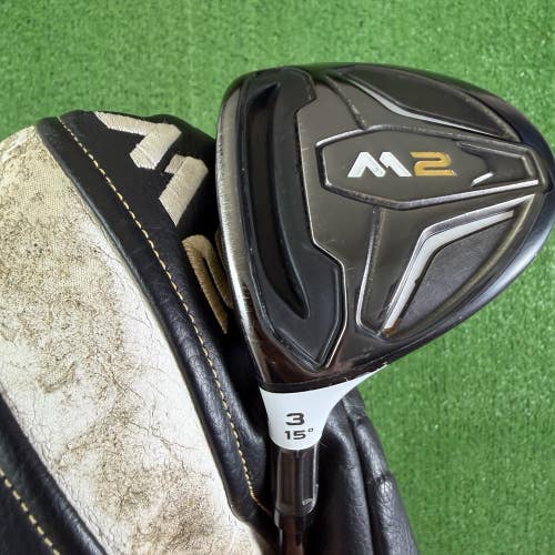 Taylormade M2 2016 3 Wood 15 Reax Regular Flex Left Handed 43.25