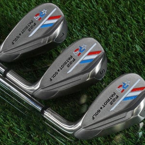 Patriot Golf F22 Wedges Set 52, 56, 60,  AW, SW, LW PG Steel RH ~ Mint!