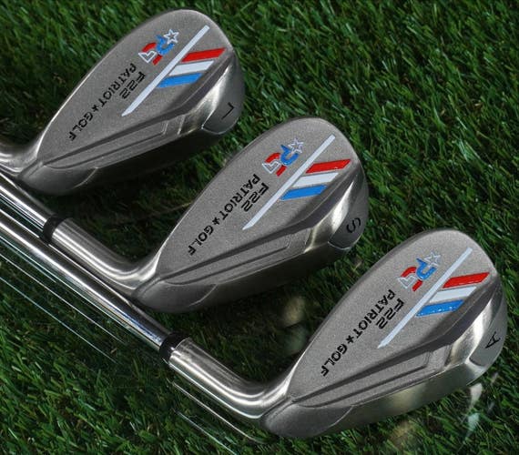 Patriot Golf F22 Wedges Set 52, 56, 60,  AW, SW, LW PG Steel RH ~ Mint!