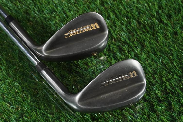 Warrior Custom Golf Black Wedges Set 56 SW, 60 LW Wedge Flex Steel Shaft RH