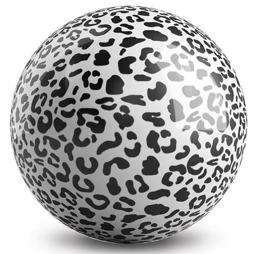 On The Ball Bowling Modern White Leopard UNDRILLED Bowling Ball (12, Pounds)