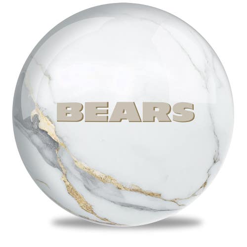 On The Ball Bowling NFL Chicago Bears Undrilled Bowling Ball (Marble, 14lb)