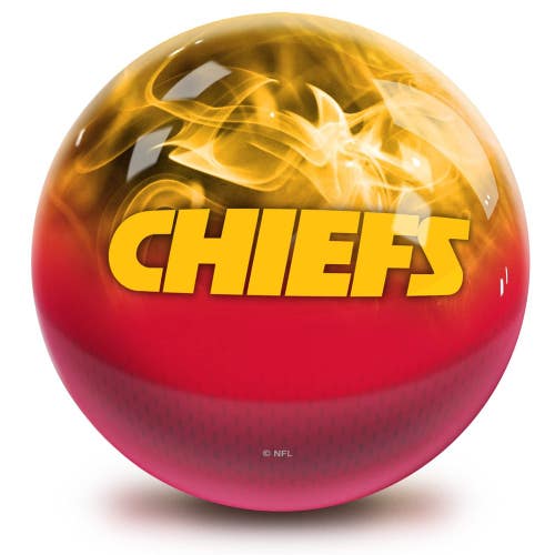On The Ball Bowling NFL Kansas City Chiefs Undrilled Bowling Ball (On Fire, 15lb