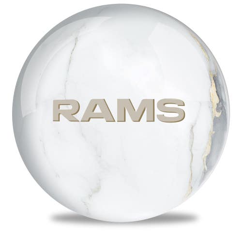 On The Ball Bowling NFL Los Angeles Rams Undrilled Bowling Ball (Marble, 14lb)