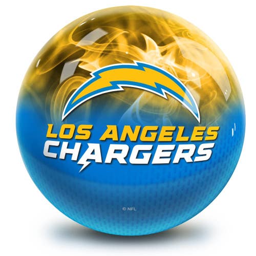 On The Ball Bowling NFL Los Angeles Chargers Undrilled Bowling Ball (On Fire, 10