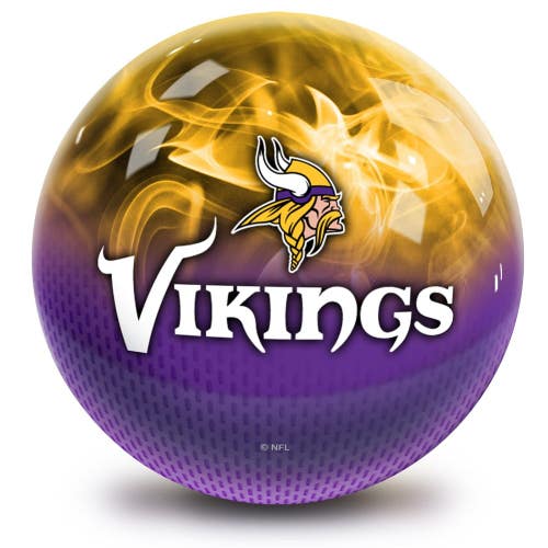 On The Ball Bowling NFL Minnesota Vikings Undrilled Bowling Ball (On Fire, 15lb)