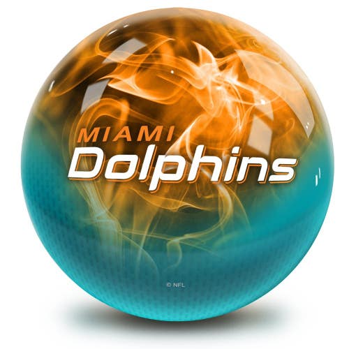 On The Ball Bowling NFL Miami Dolphins Undrilled Polyester Bowling Ball (On Fire