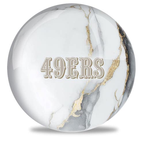 On The Ball Bowling NFL San Francisco 49ers Undrilled Bowling Ball (Marble, 14lb