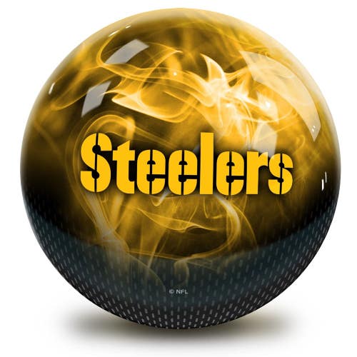 On The Ball Bowling NFL Pittsburgh Steelers Undrilled Bowling Ball (On Fire, 10l