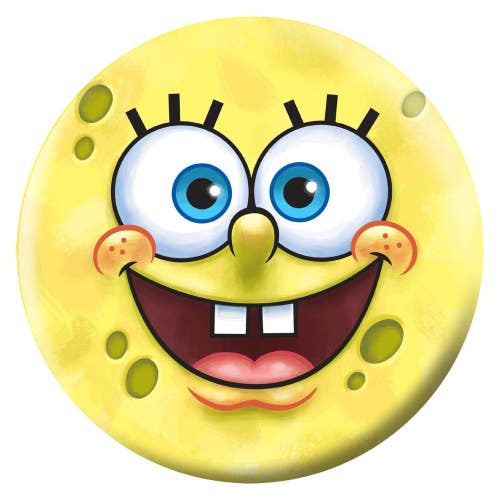On The Ball Bowling Spongebob Themed Undrilled Bowling Ball - Face, 12 Pounds