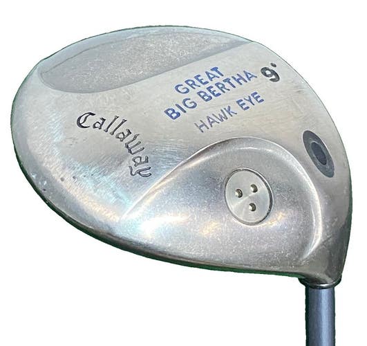Callaway Great Big Bertha Hawk Eye Driver 9 RH Stiff Graphite 45 HC New Mid Grip