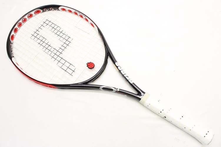 PRINCE O3 SEVEN (O3 RED) TENNIS RACQUET (4 1/4) JAPAN DEALER DEMO. NEW GRIP!!