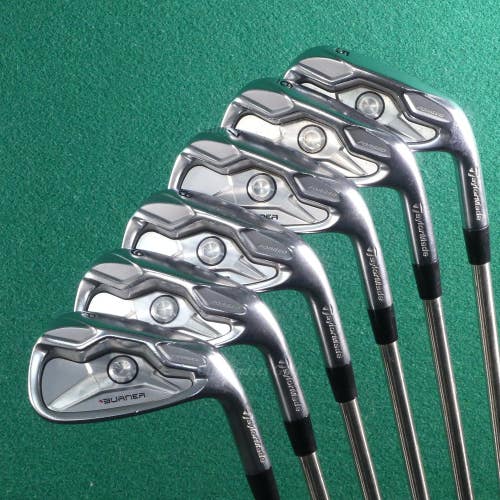 TaylorMade Burner Forged 5-PW Iron Set True Temper Black Gold Steel Stiff IMPORT