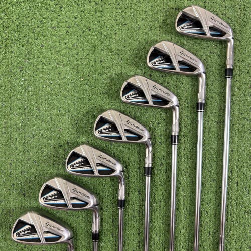 Taylormade Sim Max Iron Set 5-PW AW KBS Max Regular Flex 85g Steel Right Handed