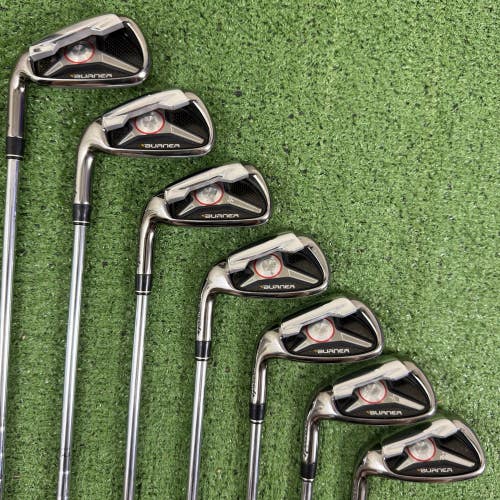 Taylormade Burner 2009 1.0 Iron Set 5-PW AW Superfast 85g Stiff Flex Left Handed