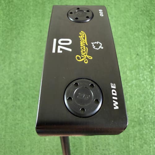 Sub 70 Sycamore Wide 005 Putter Blade CNC Milled Black Left Handed 35