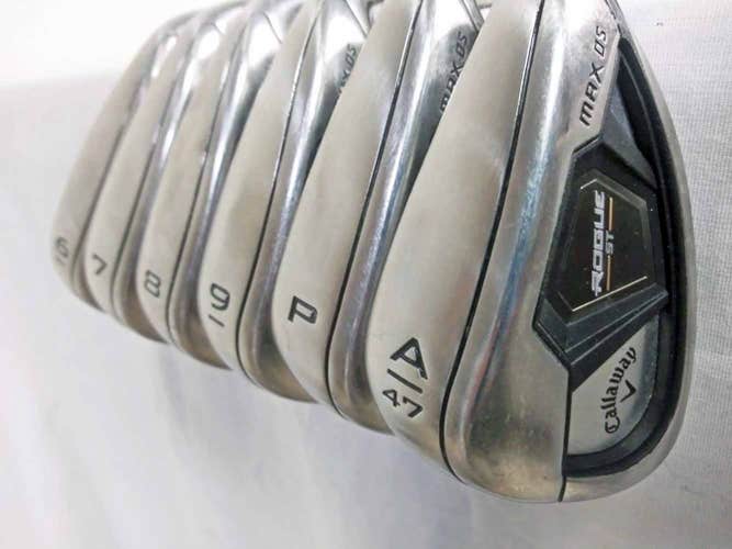 Callaway Rogue ST Max OS Lite Iron Set 6-PW+AW (Cypher Black 60, Regular) Golf