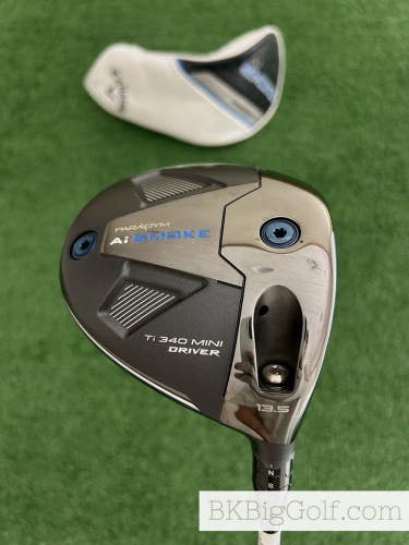 Callaway Paradym Ai Smoke Ti 340 13.5 Degree Mini Driver w Headcover / Stiff