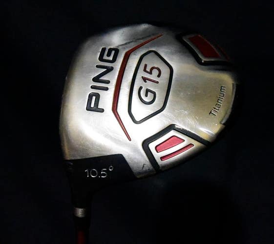 PING G15 DRIVER LOFT 10.5, SHAFT 45.5 IN, REGULAR FLEX, LEFT HANDED