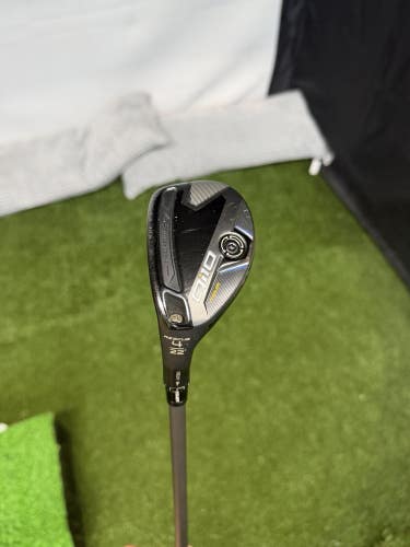TaylorMade Qi10 Tour Rescue 4 Hybrid 22* Reax 45g Regular Flex Shaft LH W HC