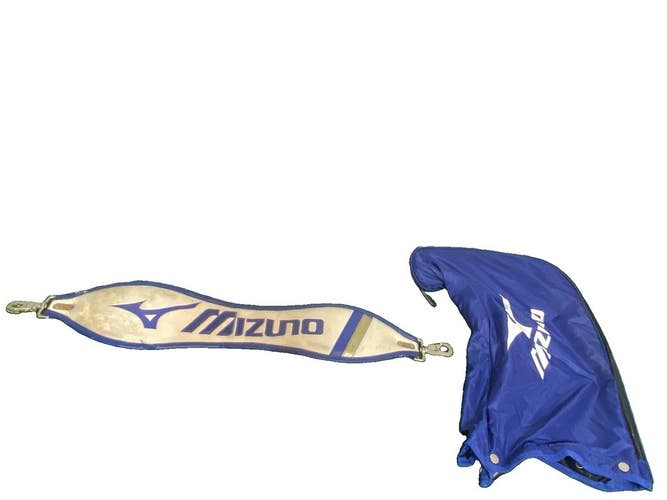 Mizuno Golf Bag Shoulder Strap Replacement Blue White With Shower Cap Rain Cover