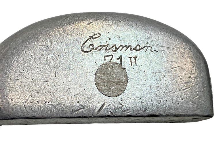 Otey Crisman 1940's 71H Square Hosel Putter RH Hickory Shaft 35" Screw Grip RARE