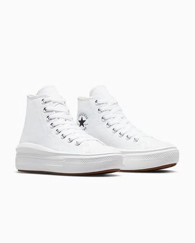 Converse Chuck Taylor All Star Move Hi Sneakers Women's 9.5 White Shoes ZOGG3247