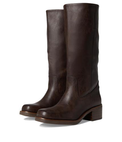 Frye and Co Miranda 14 Women's 7.5 M Dark Brown Vegan Leather Knee High ZOGG3270