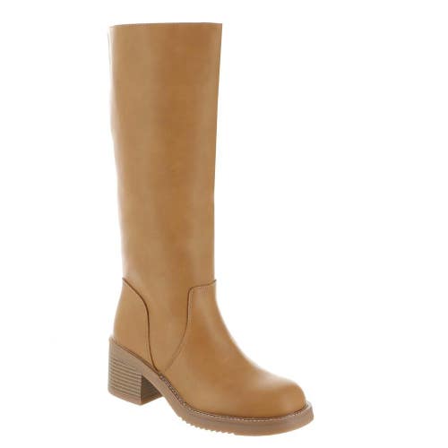 Madden Girl Momentoo Boot Women's US 7 M Natural Faux Leather Knee High ZOGG3272