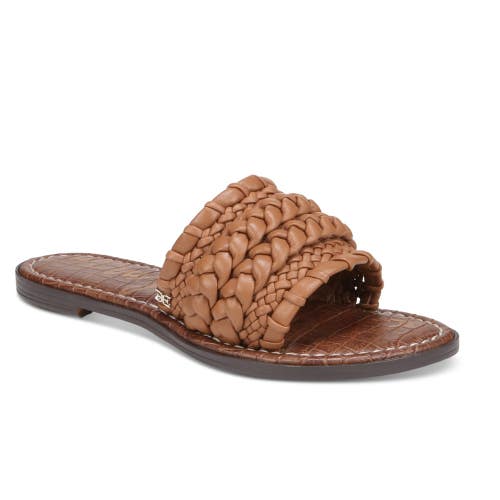 Sam Edelman Giada I5561L1200 Slide Womens 7.5 Brown Braided Sandal ZOGG3372