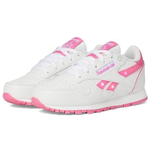 Reebok Classic Leather Step N' Flash 2.0 Sneakers Girls 2 M White Pink ZOGG3254