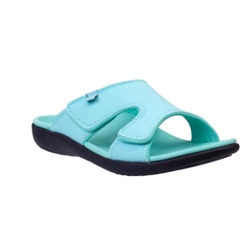 Spenco Kholo Brite SP1240 Slide Womens 8 Wide Turquoise Slip On Sandal JZZ1321