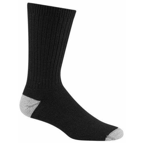 Wigwam Diabetic Sport Crew Socks Unisex Large Black Stretch Mid Calf SGN1701