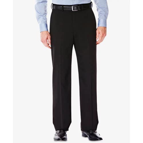 J.M. Haggar Dress Pants Men's 38X32 Black Stretch Premium Classic Fit SGN1762
