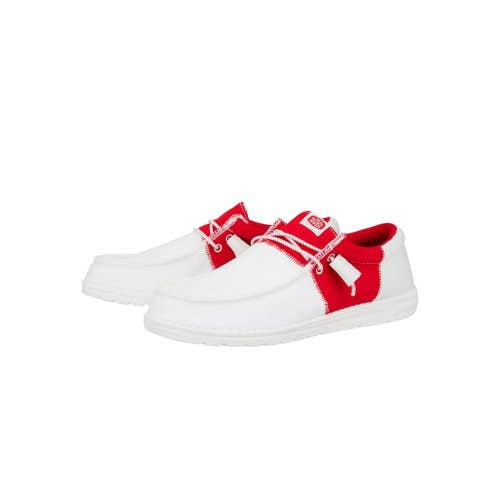 Hey Dude Wally Tri-Varsity 40785-119 Mens 11 White Slip On Casual Shoes MEW1849