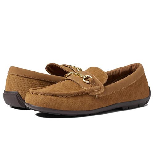 Steve Madden Justinn Loafers Boys US 4 Taupe Moc Toe Slip On Shoes Hawk2754