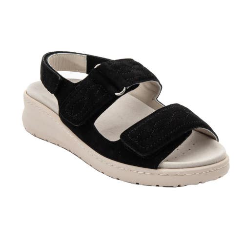 David Tate Key Sandals Women's US 10 W Black Suede Adjustable Strap Hawk2785