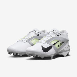 Nike Alpha Menace 4 Pro FD7037-100 Men's White Metallic Football Cleats HAM750