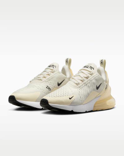 Nike Air Max 270 AH6789-124 Sneaker Womens 7 Coconut Milk Lifestyle Shoes HAM772