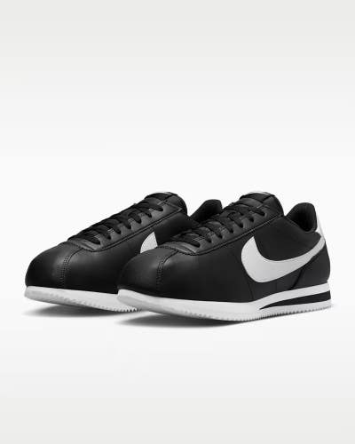 Nike Cortez DM4044-001 Sneakers Men's US 10 Black Leather Lifestyle Shoes HAM747