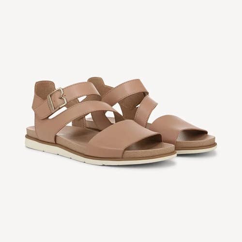 Dr. Scholl's Nicely Fun Strappy Womens 8.5 Taupe Faux Leather Sandals RHS9124