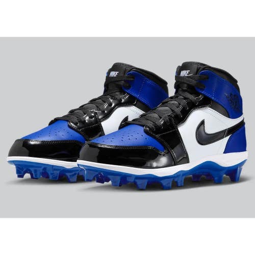 Nike Air Jordan 1 Mid TD FJ6805-401 Men's 17 Royal White Football Cleats RHS9149