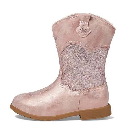 Stride Rite SR Wynona BG040001 Girls US 3 M Pink Leather Western Boots RHS9187