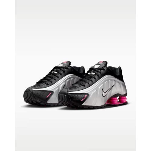 Nike Shox R4 AR3565-011 Sneaker Women's 7.5 Black Metallic Running Shoes RHS9121