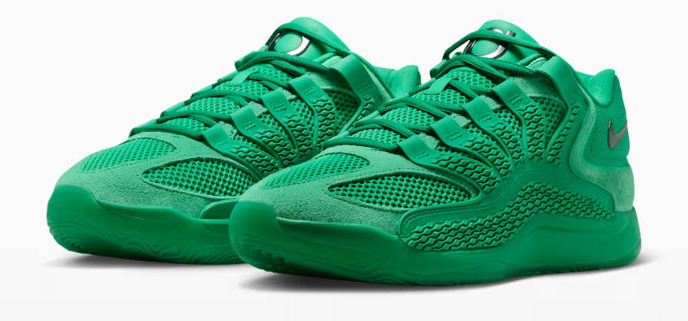 Nike KD18 Warning Label IU3108-300 Men's US 7.5 Green Basketball Shoes RHS9105