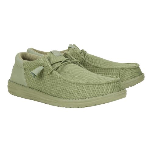 Hey Dude Wally Funk Mono 40011-337 Men's 15 M Olive Slip-On Casual Shoes MEW1743