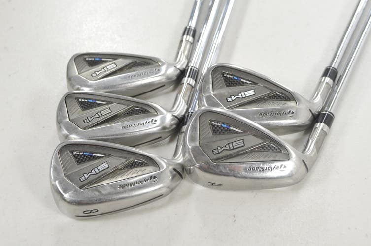 LEFT HANDED TaylorMade SIM2 Max 6-9,AW Iron Set Stiff KBS MAX MT Steel # 223564