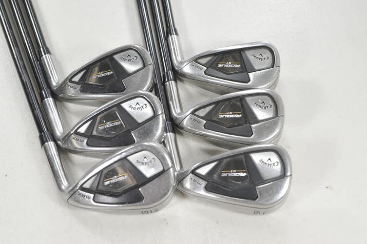 Callaway Rogue ST MAX 2024 7-PW,AW,GW Iron Set Regular Flex RH Graphite # 223727