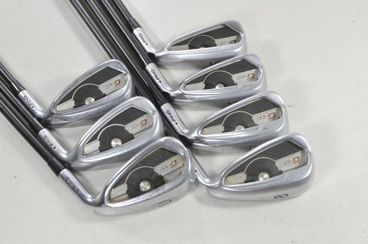 Ping G400 5-W,UW Iron Set Stiff Flex Black Dot Right KBS TGI 90 Graphite #223704