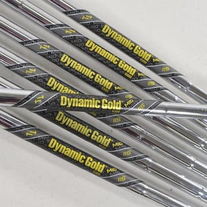 True Temper Dynamic Gold MID S300 Stiff 7pc Iron Shaft Set .355 Steel # 223793